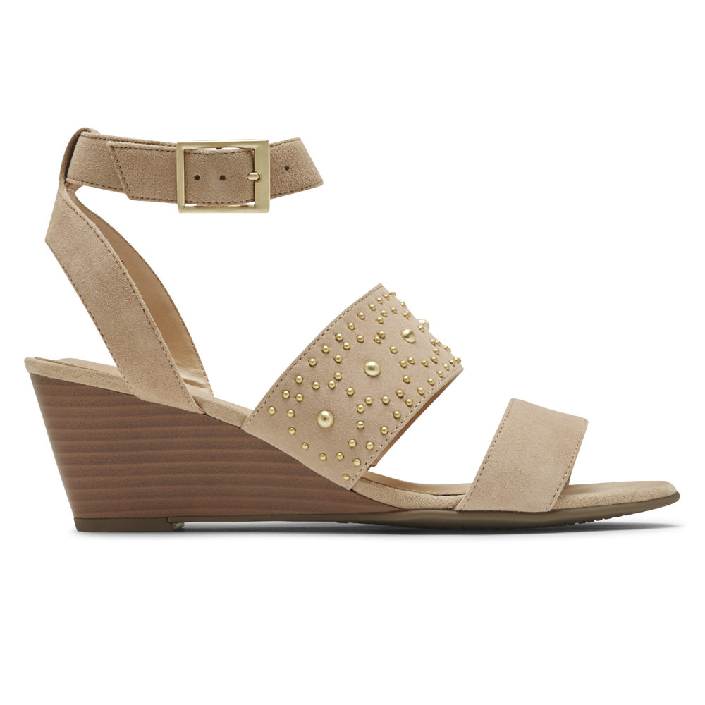 Sandálias Rockport Mulher Bege - Total Motion Taylor Studded - 46357BTHD